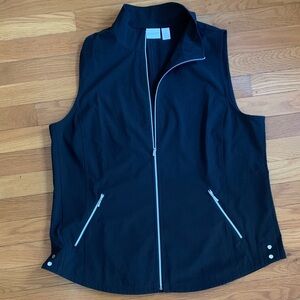 Sleek Black Zip-Up Vest